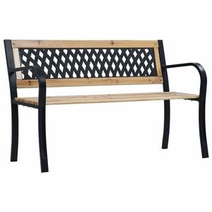 Zahradní lavice 120 cm dřevo / kov Dekorhome obraz