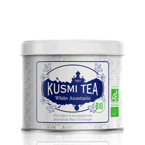 Kusmi Tea Sypaný bílý čaj White Anastasia Bio, kovová dóza 90 g 21635A1070 obraz