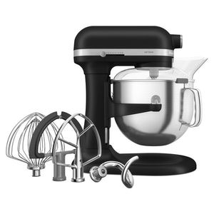 KitchenAid Kuchyňský robot Artisan 5KSM70SHX, se zvedací mísou 6, 6 l, matná černá 5KSM70SHXEBM obraz