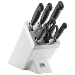 Zwilling Four Star Samoostřící blok s noži, bílý, 7 ks 1002304 obraz