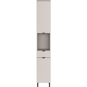 Krémová vysoká/úzká koupelnová skříňka 30x190 cm Arcena – Germania obraz