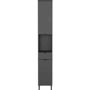Antracitová vysoká/úzká koupelnová skříňka 30x190 cm Arcena – Germania obraz