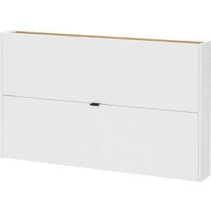 Bílý výklopný/závěsný botník v dekoru dubu 140x83x18 cm Ameca – Germania obraz
