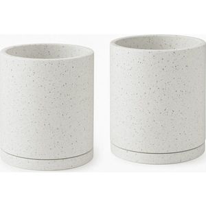 Sada 2 bílých květináčů Bonami Selection Terrazzo, ø 26 cm obraz
