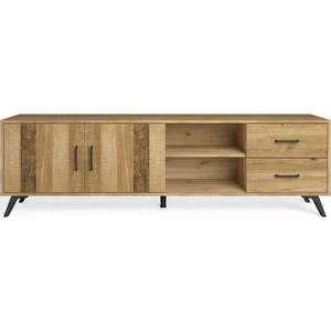 TV stolek v dekoru dubu v přírodní barvě 181x53 cm Nordic – Marckeric obraz