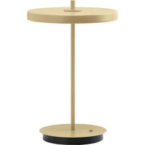 Světle žlutá kovová LED stolní lampa s kovovým stínidlem (výška 31 cm) Asteria Move – UMAGE obraz
