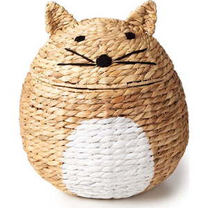 Dětský koš na hračky z vodního hyacintu v přírodní barvě ø 40x43 cm Cat – Compactor obraz