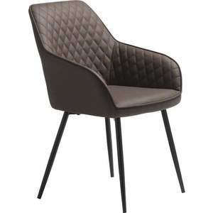Hnědá jídelní židle z imitace kůže Milton – Unique Furniture obraz