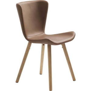 Koňakově hnědá jídelní židle z imitace kůže Teslin – Unique Furniture obraz