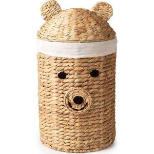 Dětský koš na hračky z vodního hyacintu v přírodní barvě ø 30x56 cm Bear – Compactor obraz