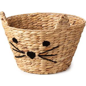 Dětský koš na hračky z vodního hyacintu v přírodní barvě ø 35x26 cm Cat – Compactor obraz