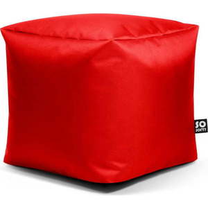 Červený dětský sedací vak z imitace kůže Cube M – So Soft? obraz