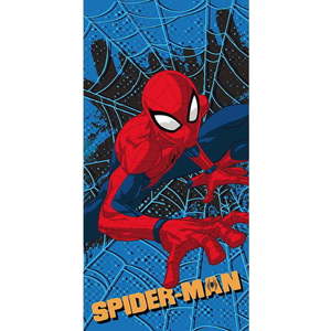 Červená/modrá dětská osuška z mikrovlákna 70x140 cm Spider-man – Jerry Fabrics obraz