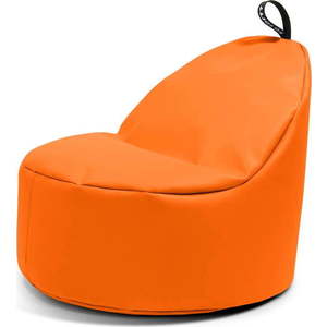 Oranžový sedací vak z imitace kůže Round L – So Soft? obraz