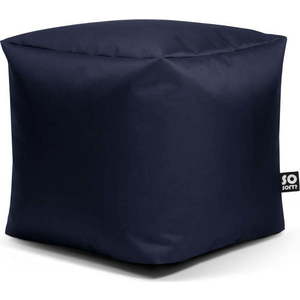 Tmavě modrý dětský sedací vak z imitace kůže Cube M – So Soft? obraz