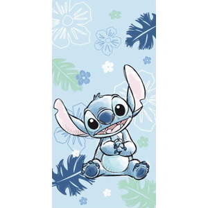 Modrá bavlněná dětská osuška 70x140 cm Lilo and Stitch "Ohana Blue" – Jerry Fabrics obraz