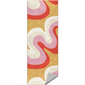 Žlutý/růžový pratelný běhoun 80x200 cm Raspberry Creamsicle – Mila Home obraz