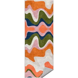 Oranžový pratelný běhoun 80x200 cm Squiggly Orange – Mila Home obraz