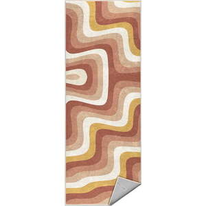 Okrově žlutý/starorůžový pratelný běhoun 80x200 cm Creamy Strawberry Swirl – Mila Home obraz