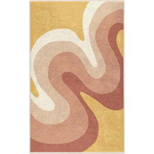 Okrově žlutý/starorůžový pratelný koberec 80x150 cm Strawberry Creamsicle – Mila Home obraz
