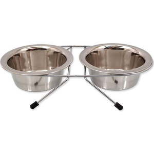 Set misek s podstavcem pro psa z nerezové oceli ø 13 cm Dog Fantasy – Plaček Pet Products obraz