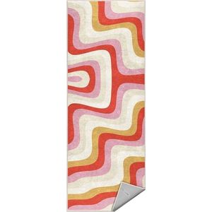 Žlutý/růžový pratelný běhoun 60x230 cm Creamy Raspberry Swirl – Mila Home obraz