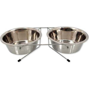 Set misek s podstavcem pro psa z nerezové oceli ø 21 cm Dog Fantasy – Plaček Pet Products obraz