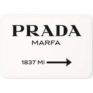 Bílá sametová koupelnová předložka 60x100 cm Prada – Mila Home obraz