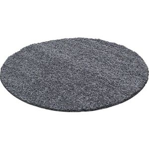 Tmavě šedý kulatý koberec ø 120 cm Life – Ayyildiz Carpets obraz