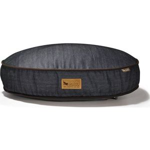 Tmavě modrý pelíšek pro psa ø 105 cm Round Bed Denim Medieval Blue / Dark Chocolate L – P.L.A.Y. obraz