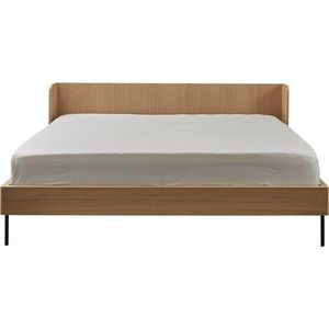 Dvoulůžková postel v dekoru dubu 160x200 cm v přírodní barvě Wrap – Bonami Selection obraz