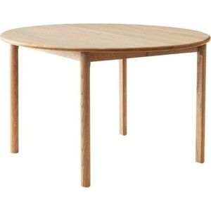 Kulatý rozkládací jídelní stůl s přídavnou deskou z dubového dřeva ø 120 cm Noor – Hammel Furniture obraz