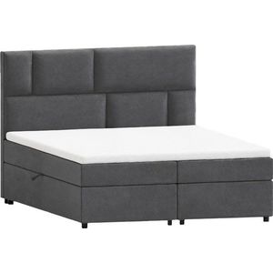 Šedá boxspring postel s úložným prostorem 140x200 cm Lola – Ropez obraz