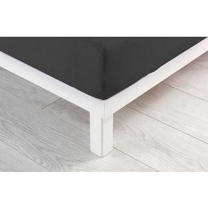 Antracitové napínací prostěradlo jersey 140x190 cm Jersy – douceur d'intérieur obraz