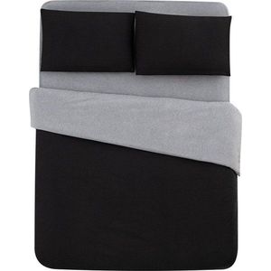 Černo-šedé bavlněné povlečení na jednolůžko/prodloužené s prostěradlem 160x220 cm – Mila Home obraz