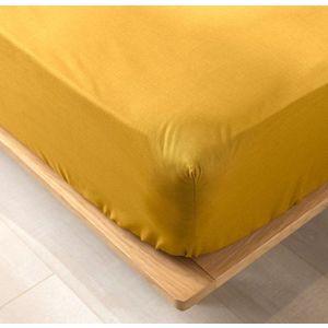 Žluté napínací prostěradlo z Bio bavlny 160x200 cm Biolina – douceur d'intérieur obraz