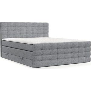 Šedá boxspring postel s úložným prostorem 200x200 cm Blend – Maison de Rêve obraz