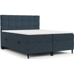 Tmavě modrá boxspring postel s úložným prostorem 160x200 cm Urbaneo – Maison de Rêve obraz