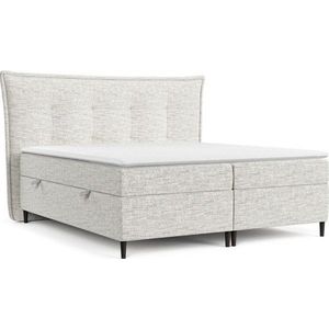 Světle šedá boxspring postel s úložným prostorem 140x200 cm Sinai – Maison de Rêve obraz