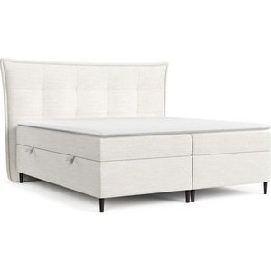 Krémová boxspring postel s úložným prostorem 160x200 cm Sinai – Maison de Rêve obraz