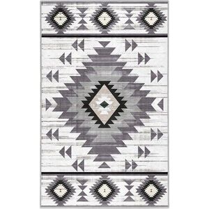 Světle šedý pratelný koberec 120x180 cm Ethnic Geo – Mila Home obraz