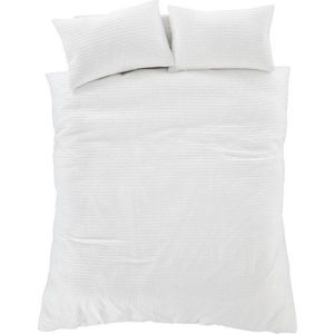 Bílé prodloužené povlečení na dvoulůžko 230x220 cm Muscat Waffle – Pineapple Elephant obraz