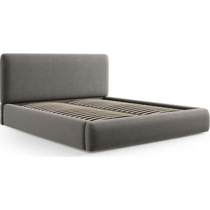 Šedá čalouněná dvoulůžková postel s úložným prostorem s roštem 180x200 cm Colonel – Cosmopolitan Design obraz