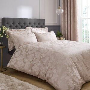 Béžové damaškové povlečení na jednolůžko 135x200 cm Damask Jacquard – Catherine Lansfield obraz