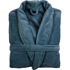 Modrý župan z mikroplyše velikost S/M Cosy – Tiseco Home Studio obraz
