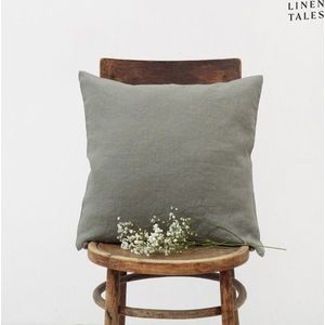 Lněný povlak na polštář 50x50 cm Khaki – Linen Tales obraz