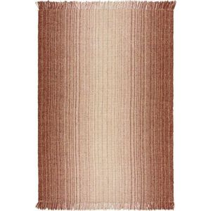 Červený oboustranný ručně tkaný koberec s příměsí juty 200x290 cm Jute Ombre Red – Flair Rugs obraz
