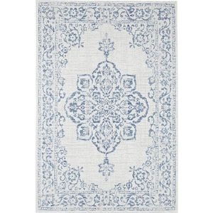 Modro-krémový venkovní koberec NORTHRUGS Tilos, 160 x 230 cm obraz