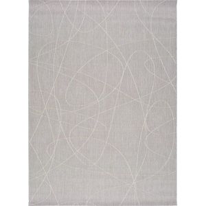 Šedý venkovní koberec Universal Hibis Line, 135 x 190 cm obraz
