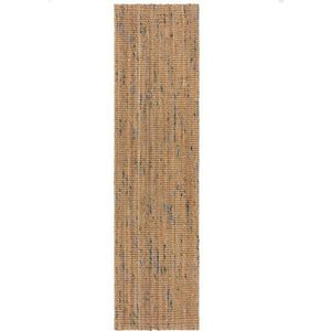 Ručně tkaný jutový běhoun v modro-přírodní barvě 60x300 cm Jute Boucle Blue – Flair Rugs obraz